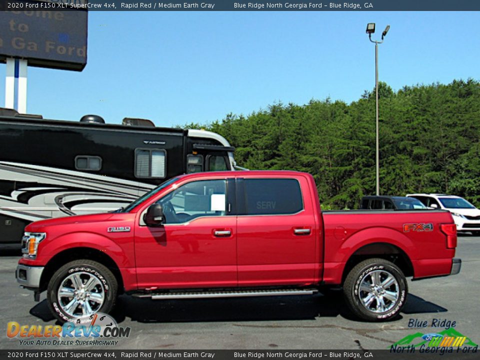 2020 Ford F150 XLT SuperCrew 4x4 Rapid Red / Medium Earth Gray Photo #2