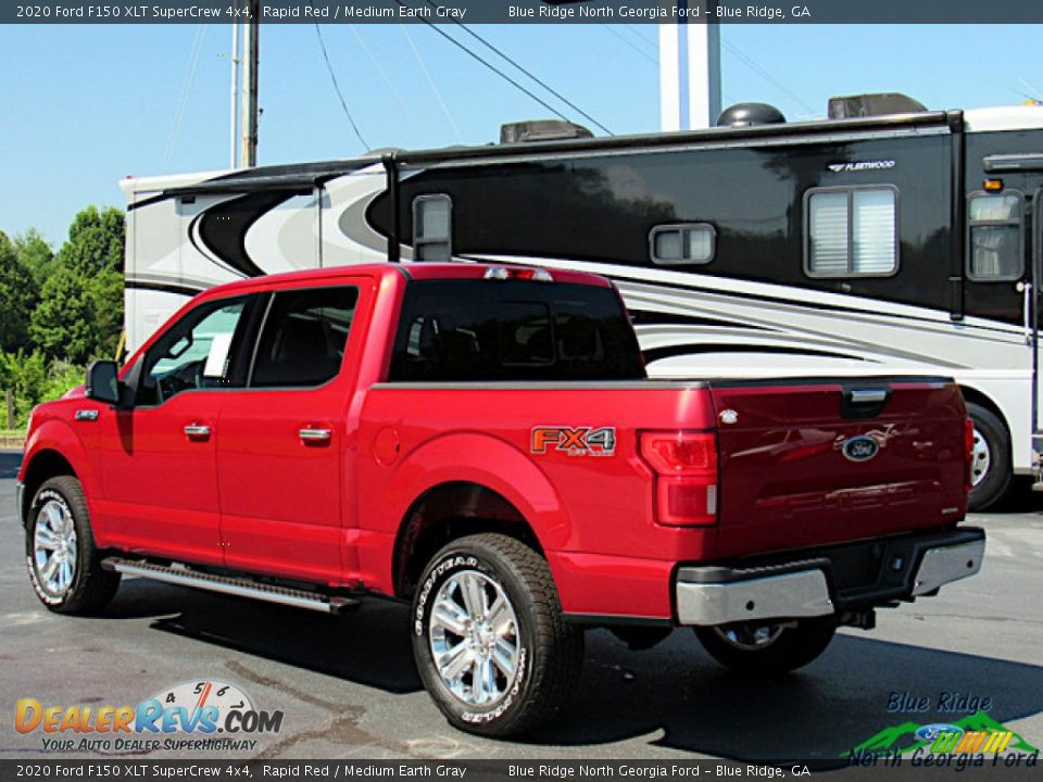 2020 Ford F150 XLT SuperCrew 4x4 Rapid Red / Medium Earth Gray Photo #3