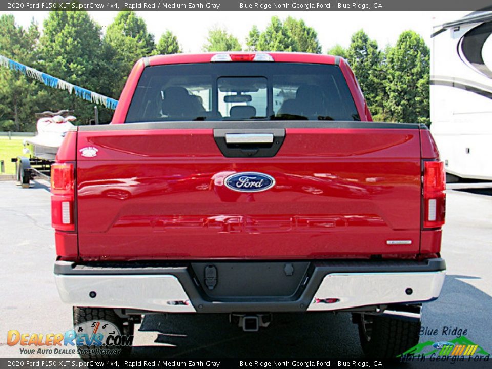 2020 Ford F150 XLT SuperCrew 4x4 Rapid Red / Medium Earth Gray Photo #4