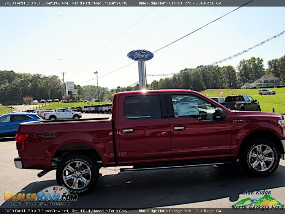 2020 Ford F150 XLT SuperCrew 4x4 Rapid Red / Medium Earth Gray Photo #6