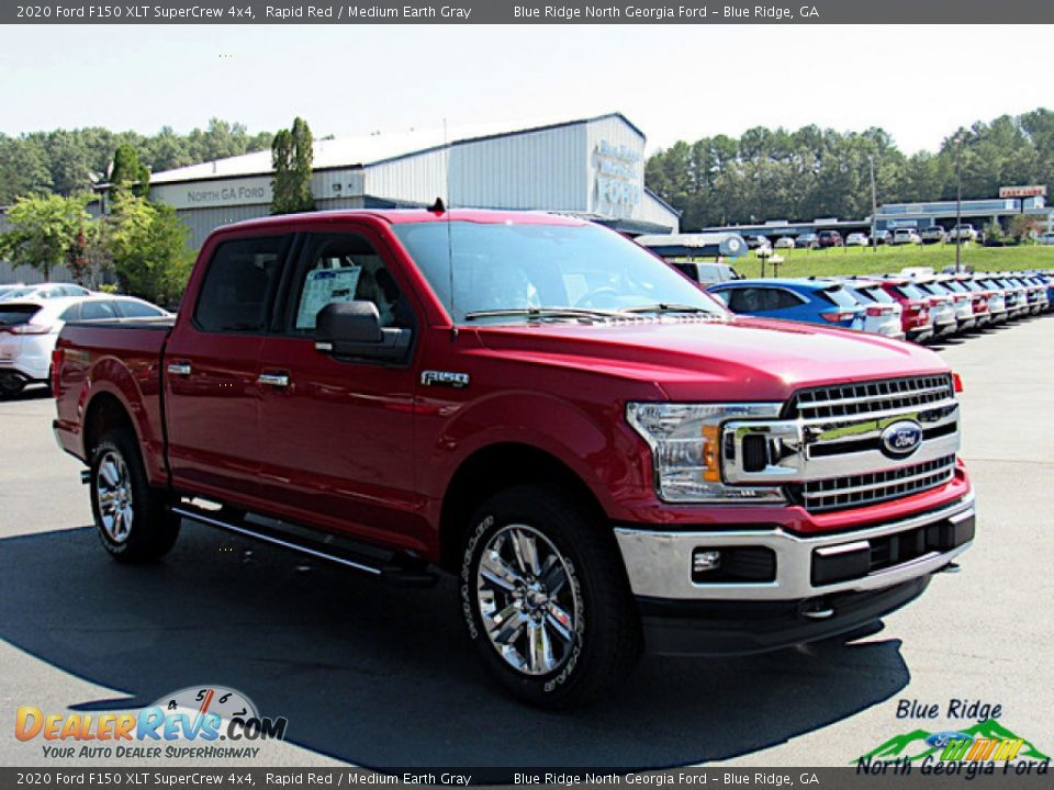 2020 Ford F150 XLT SuperCrew 4x4 Rapid Red / Medium Earth Gray Photo #7