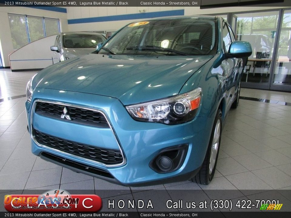 2013 Mitsubishi Outlander Sport ES 4WD Laguna Blue Metallic / Black Photo #1