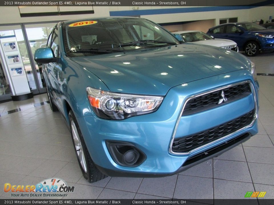 2013 Mitsubishi Outlander Sport ES 4WD Laguna Blue Metallic / Black Photo #6