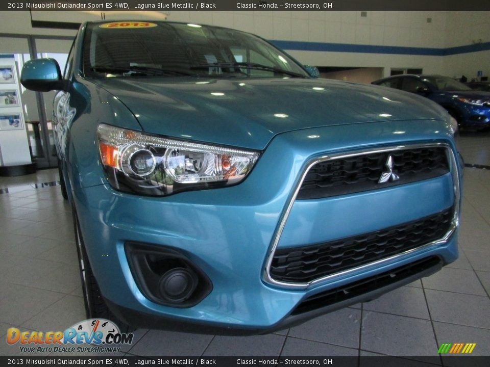 2013 Mitsubishi Outlander Sport ES 4WD Laguna Blue Metallic / Black Photo #12