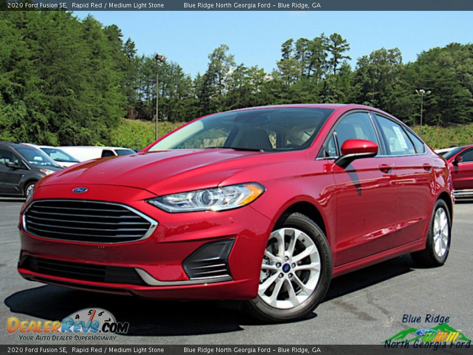 2020 Ford Fusion SE Rapid Red / Medium Light Stone Photo #1