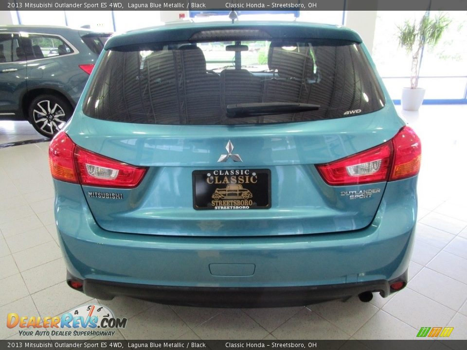 2013 Mitsubishi Outlander Sport ES 4WD Laguna Blue Metallic / Black Photo #14