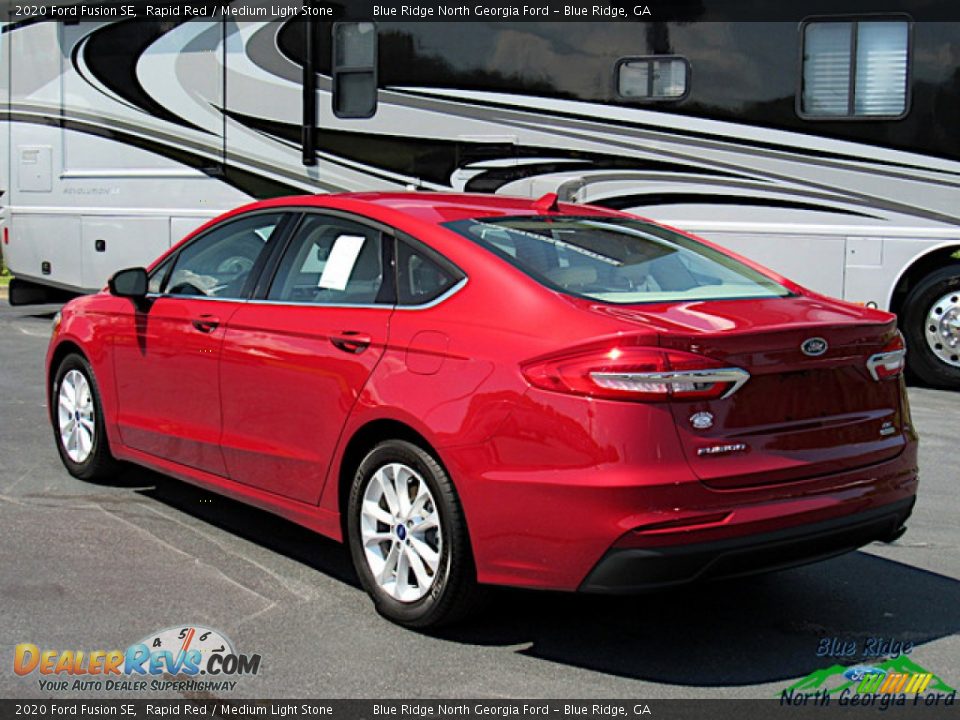 2020 Ford Fusion SE Rapid Red / Medium Light Stone Photo #3