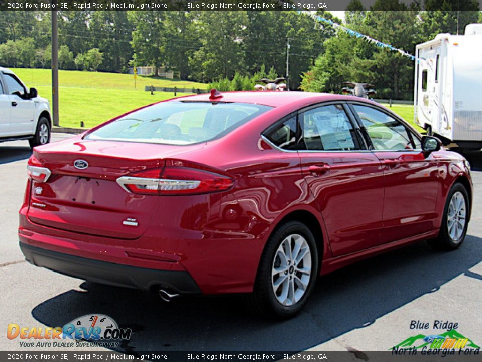 2020 Ford Fusion SE Rapid Red / Medium Light Stone Photo #5