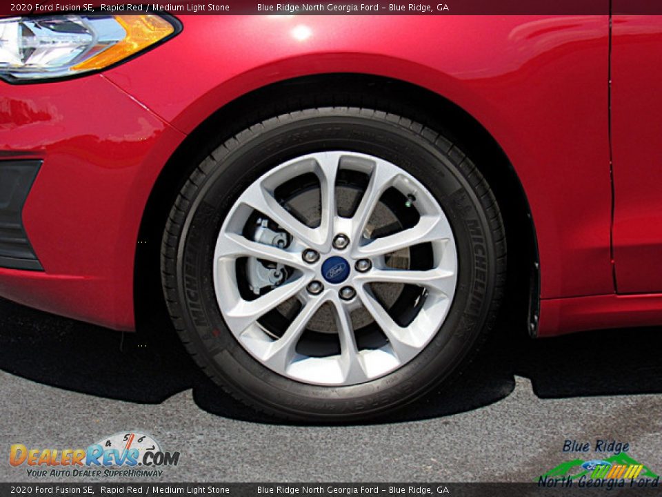 2020 Ford Fusion SE Rapid Red / Medium Light Stone Photo #9