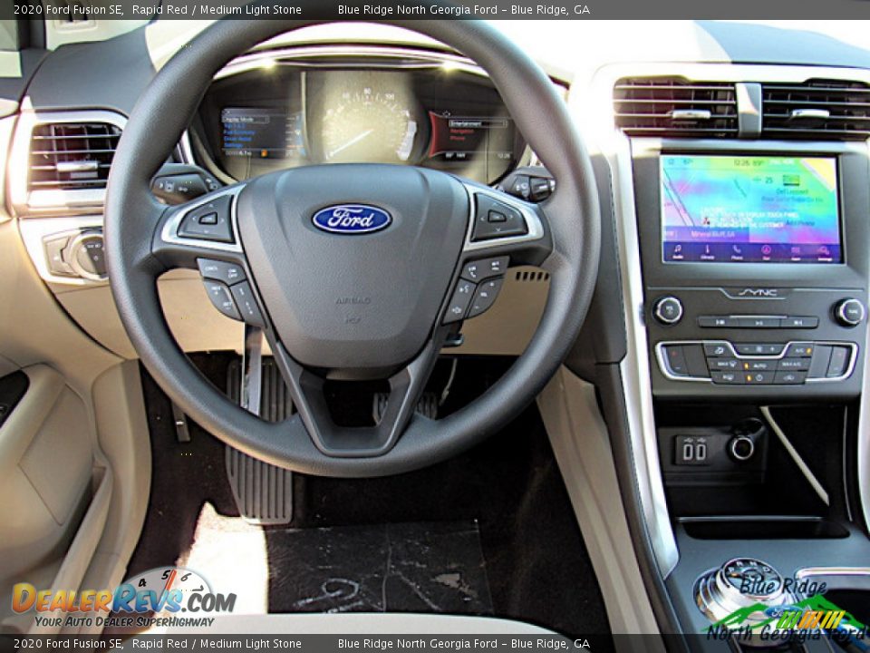 2020 Ford Fusion SE Rapid Red / Medium Light Stone Photo #15