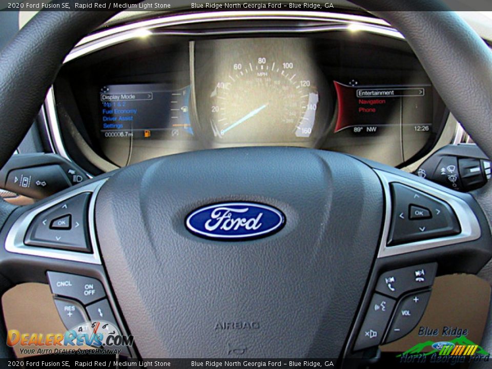 2020 Ford Fusion SE Rapid Red / Medium Light Stone Photo #17