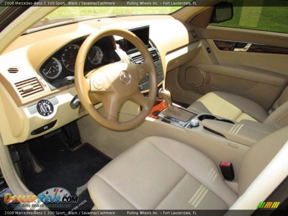 2008 Mercedes-Benz C 300 Sport Black / Savanna/Cashmere Photo #16