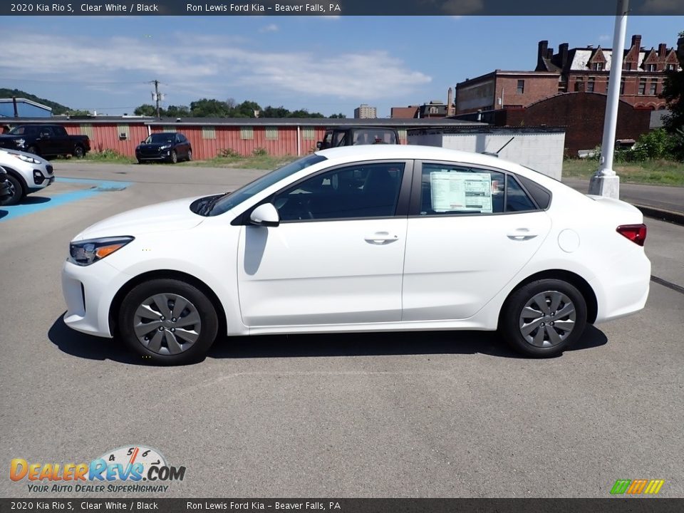 2020 Kia Rio S Clear White / Black Photo #6