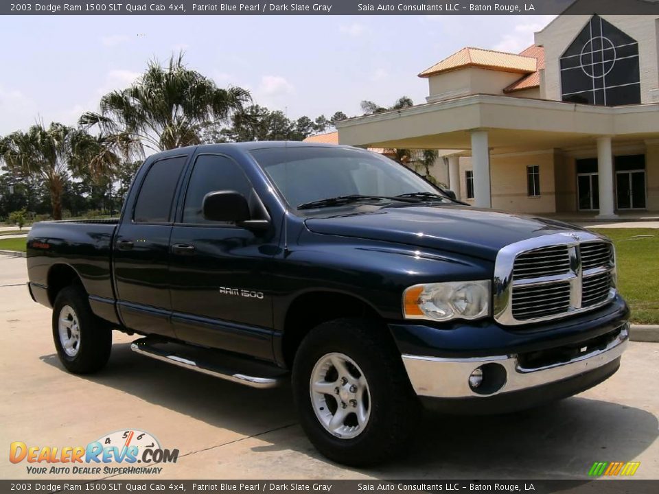 2003 Dodge Ram 1500 SLT Quad Cab 4x4 Patriot Blue Pearl / Dark Slate Gray Photo #1