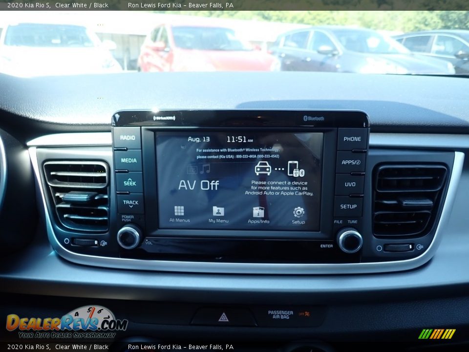 2020 Kia Rio S Clear White / Black Photo #15
