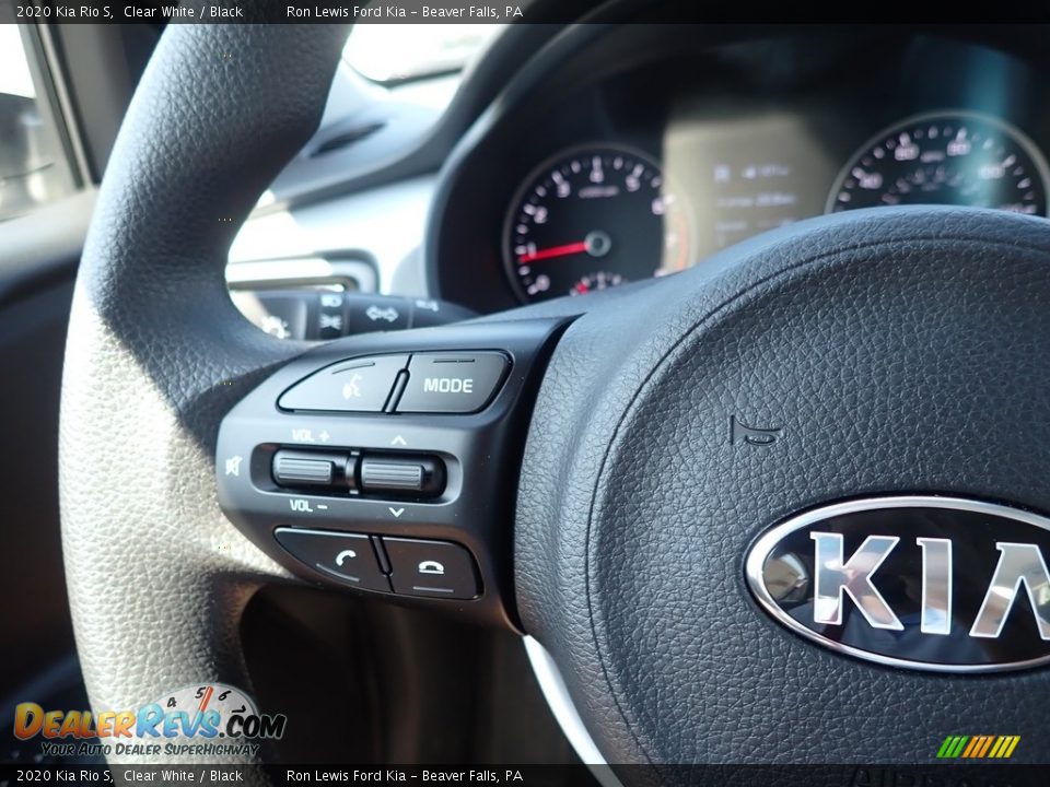 2020 Kia Rio S Clear White / Black Photo #18