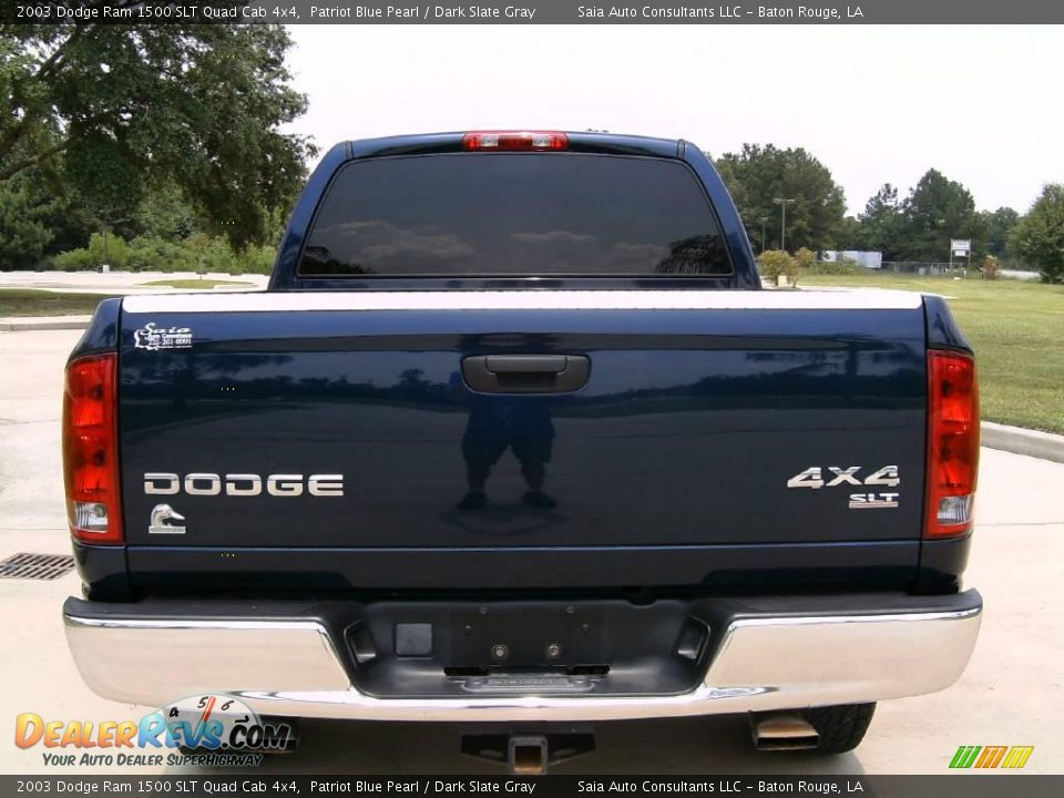 2003 Dodge Ram 1500 SLT Quad Cab 4x4 Patriot Blue Pearl / Dark Slate Gray Photo #4