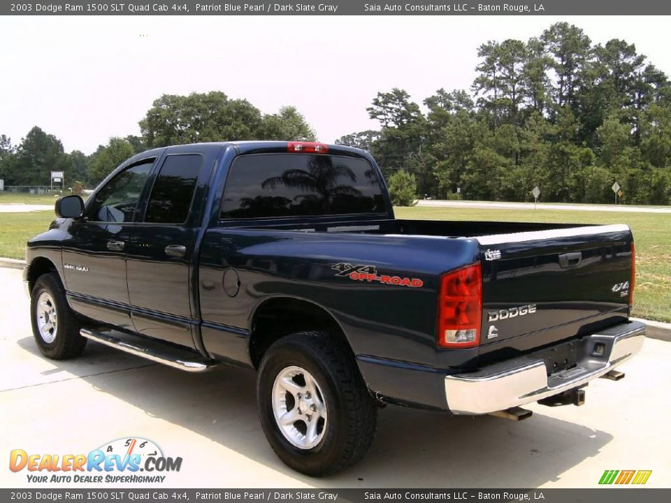 2003 Dodge Ram 1500 SLT Quad Cab 4x4 Patriot Blue Pearl / Dark Slate Gray Photo #5
