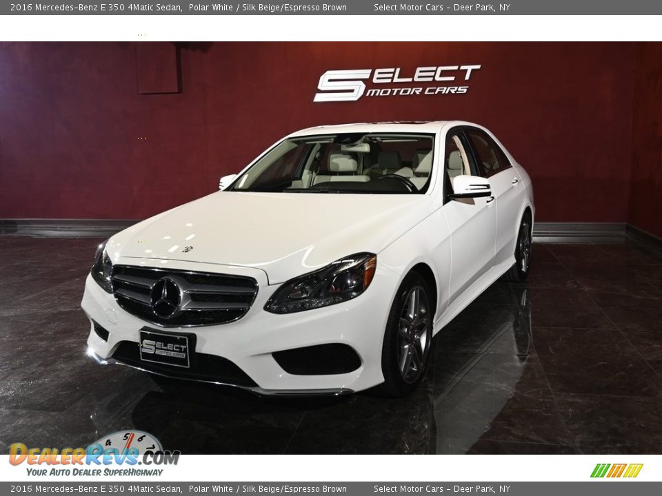 2016 Mercedes-Benz E 350 4Matic Sedan Polar White / Silk Beige/Espresso Brown Photo #5