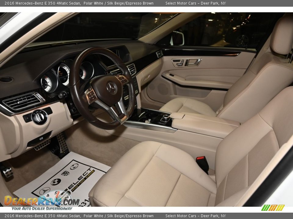 2016 Mercedes-Benz E 350 4Matic Sedan Polar White / Silk Beige/Espresso Brown Photo #10