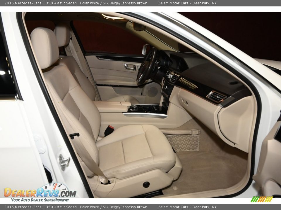 2016 Mercedes-Benz E 350 4Matic Sedan Polar White / Silk Beige/Espresso Brown Photo #13