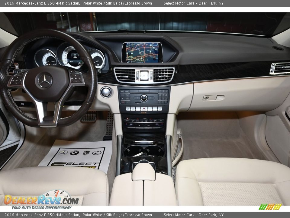 2016 Mercedes-Benz E 350 4Matic Sedan Polar White / Silk Beige/Espresso Brown Photo #16