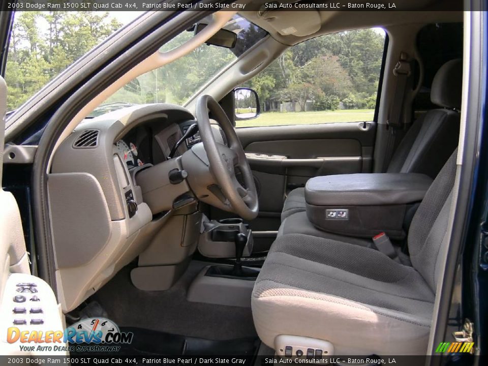 2003 Dodge Ram 1500 SLT Quad Cab 4x4 Patriot Blue Pearl / Dark Slate Gray Photo #9