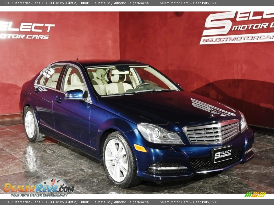 2012 Mercedes-Benz C 300 Luxury 4Matic Lunar Blue Metallic / Almond Beige/Mocha Photo #3