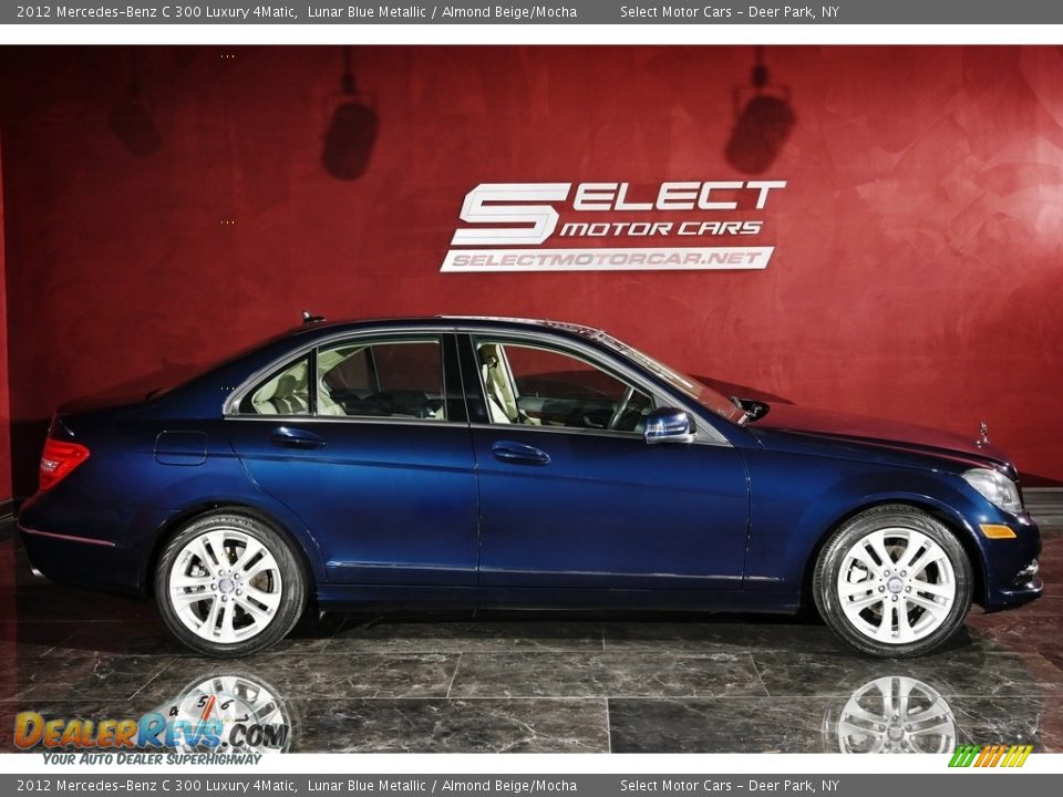 2012 Mercedes-Benz C 300 Luxury 4Matic Lunar Blue Metallic / Almond Beige/Mocha Photo #4