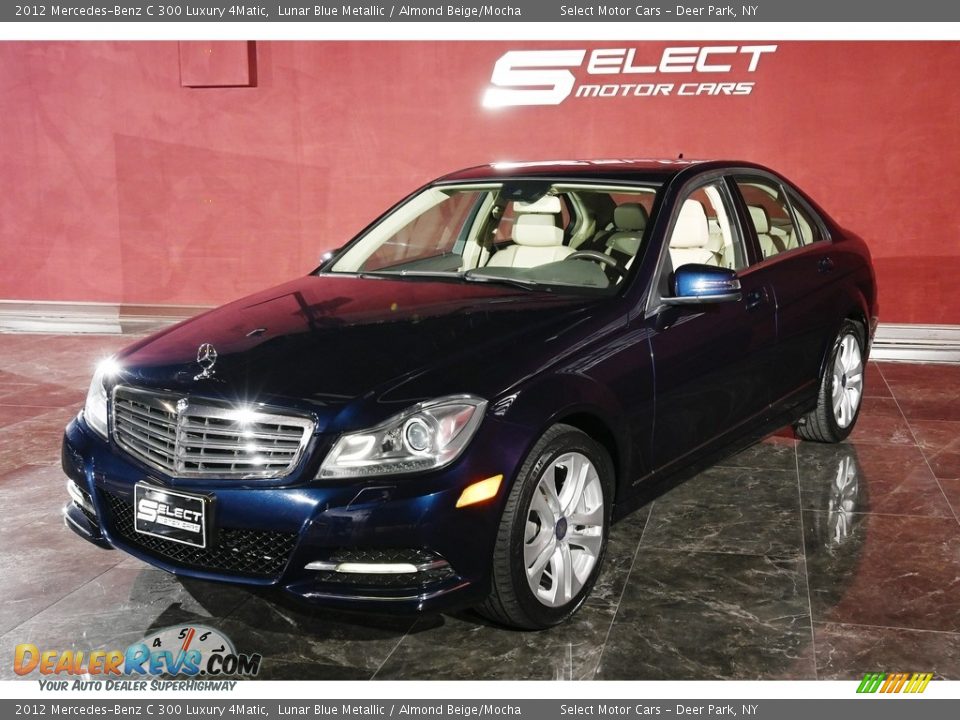 2012 Mercedes-Benz C 300 Luxury 4Matic Lunar Blue Metallic / Almond Beige/Mocha Photo #5