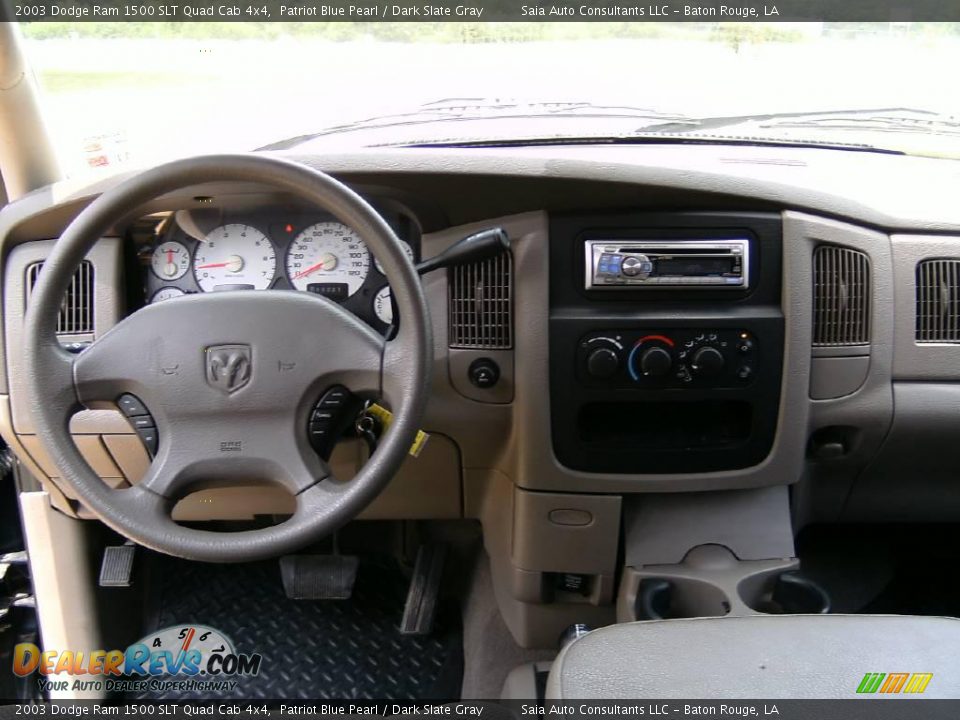 2003 Dodge Ram 1500 SLT Quad Cab 4x4 Patriot Blue Pearl / Dark Slate Gray Photo #10