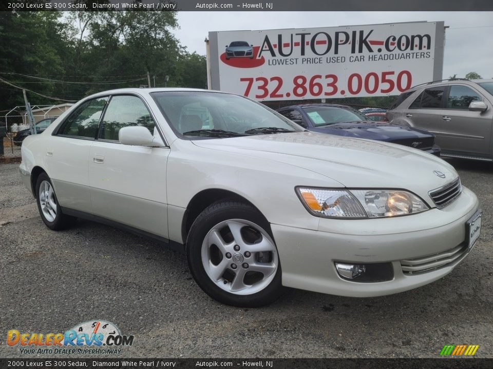 2000 Lexus ES 300 Sedan Diamond White Pearl / Ivory Photo #1