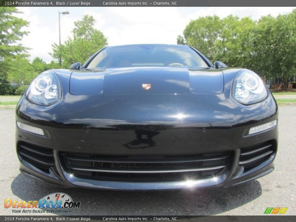 2014 Porsche Panamera 4 Black / Luxor Beige Photo #4