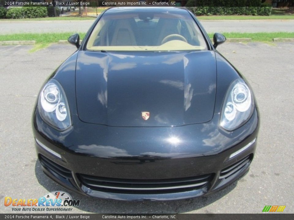 2014 Porsche Panamera 4 Black / Luxor Beige Photo #5