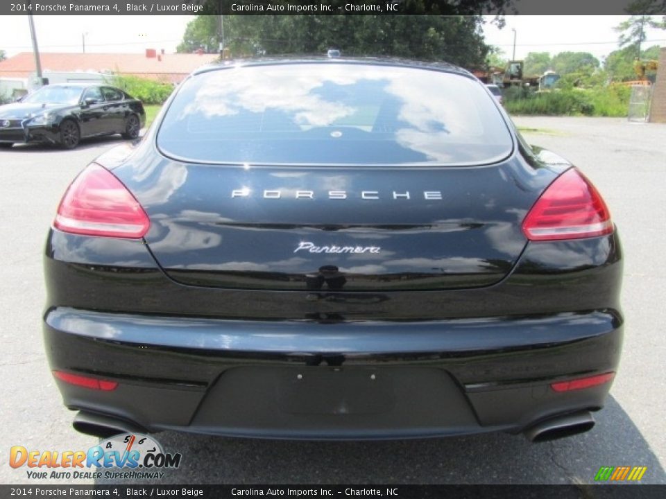 2014 Porsche Panamera 4 Black / Luxor Beige Photo #9