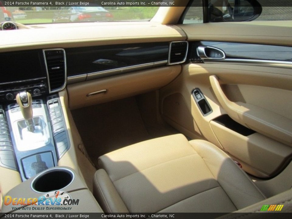2014 Porsche Panamera 4 Black / Luxor Beige Photo #14