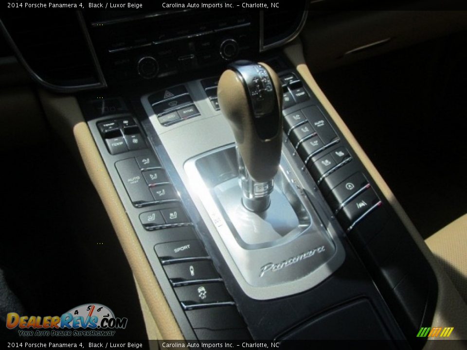 2014 Porsche Panamera 4 Black / Luxor Beige Photo #17