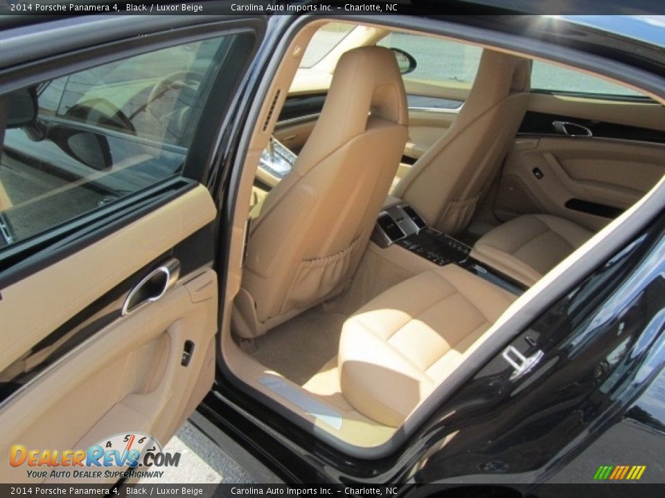 2014 Porsche Panamera 4 Black / Luxor Beige Photo #20