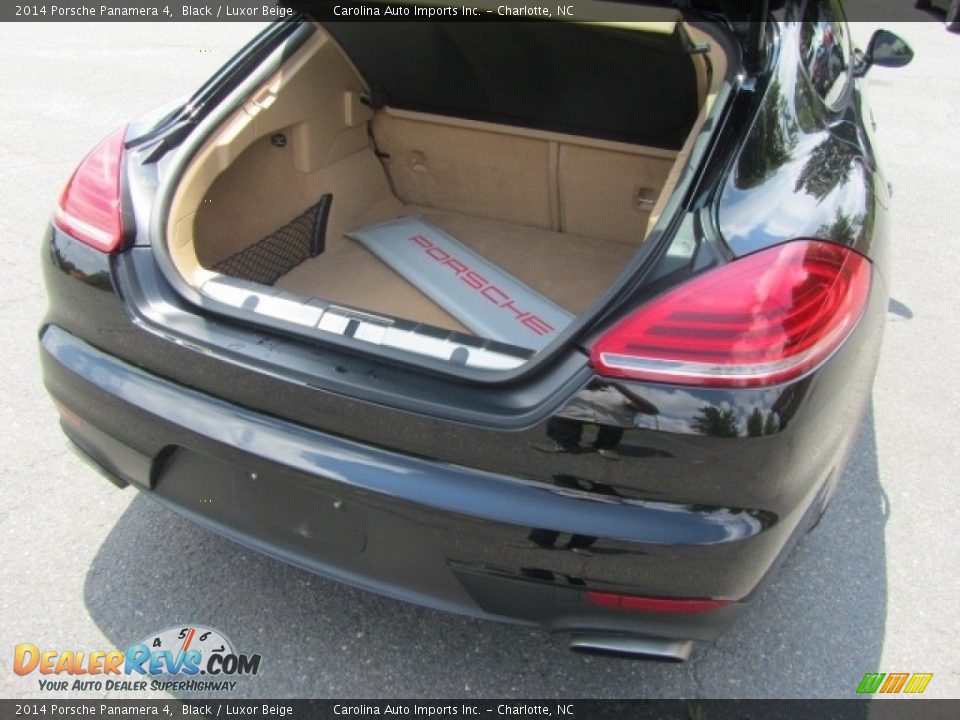 2014 Porsche Panamera 4 Black / Luxor Beige Photo #21
