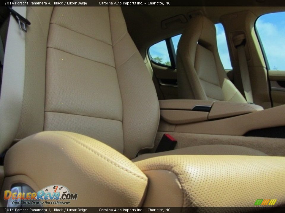 2014 Porsche Panamera 4 Black / Luxor Beige Photo #23