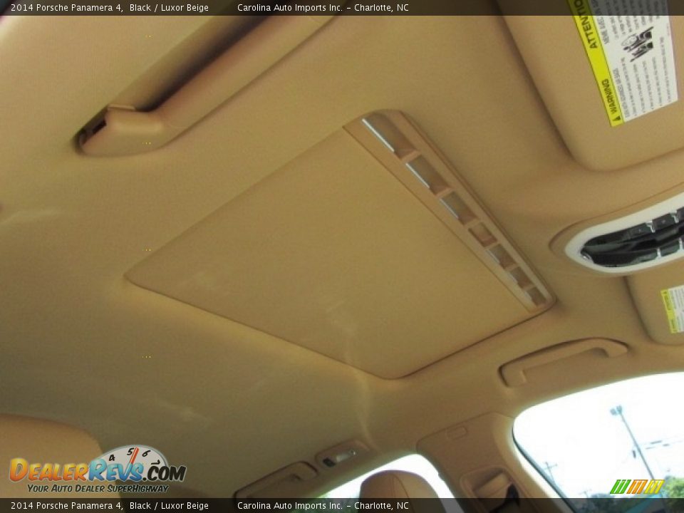 2014 Porsche Panamera 4 Black / Luxor Beige Photo #24