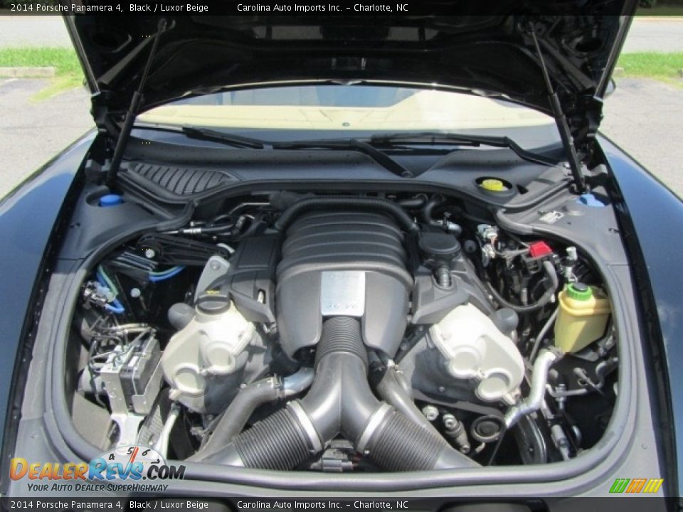 2014 Porsche Panamera 4 Black / Luxor Beige Photo #25
