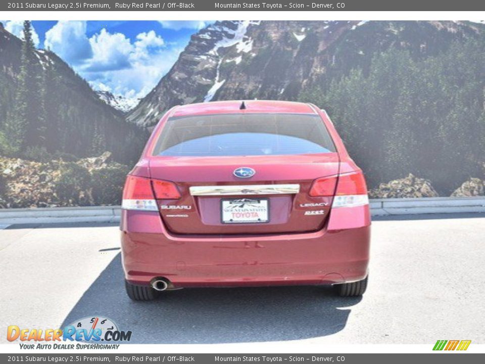 2011 Subaru Legacy 2.5i Premium Ruby Red Pearl / Off-Black Photo #7