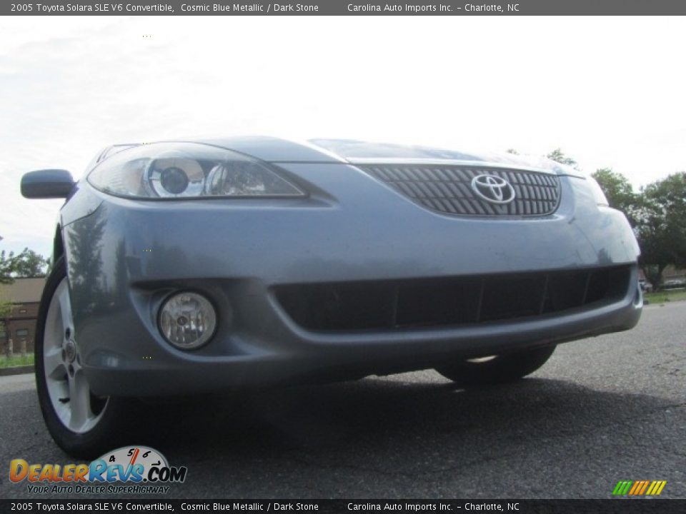 2005 Toyota Solara SLE V6 Convertible Cosmic Blue Metallic / Dark Stone Photo #2