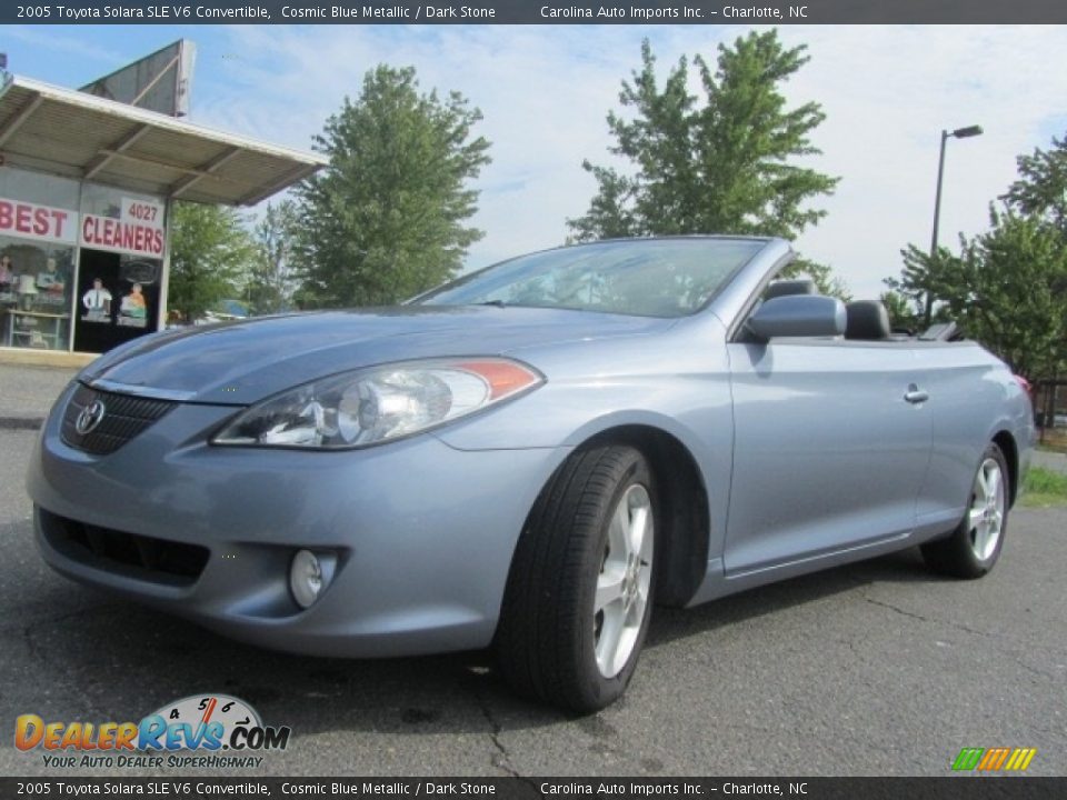 2005 Toyota Solara SLE V6 Convertible Cosmic Blue Metallic / Dark Stone Photo #6