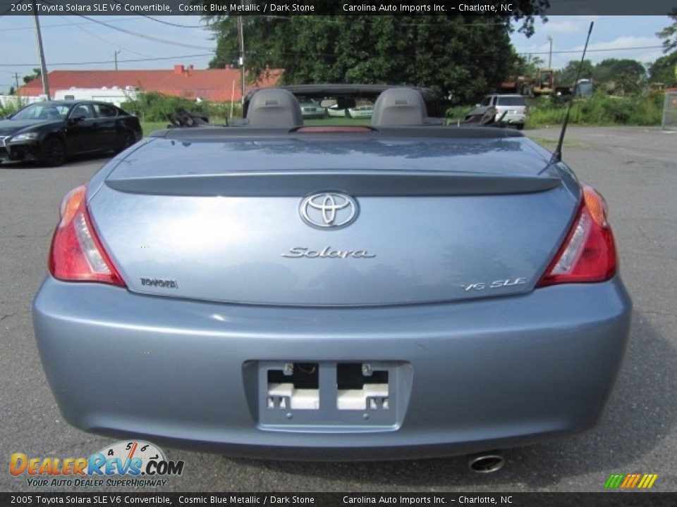 2005 Toyota Solara SLE V6 Convertible Cosmic Blue Metallic / Dark Stone Photo #9