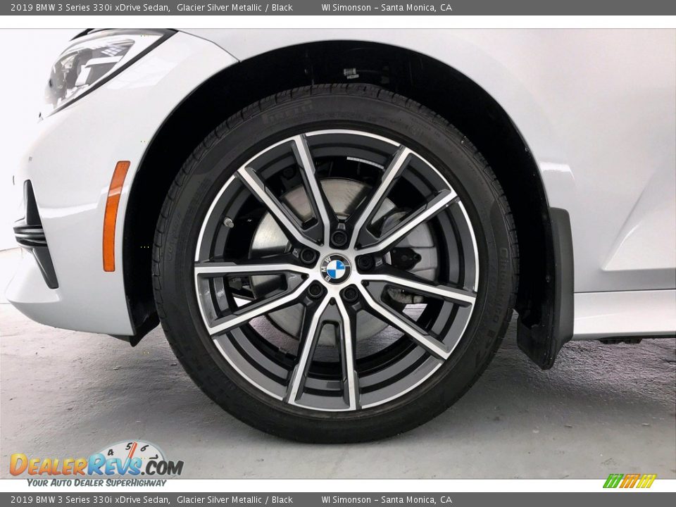 2019 BMW 3 Series 330i xDrive Sedan Glacier Silver Metallic / Black Photo #8