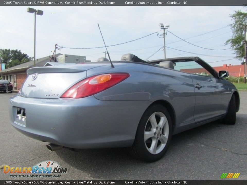 2005 Toyota Solara SLE V6 Convertible Cosmic Blue Metallic / Dark Stone Photo #10
