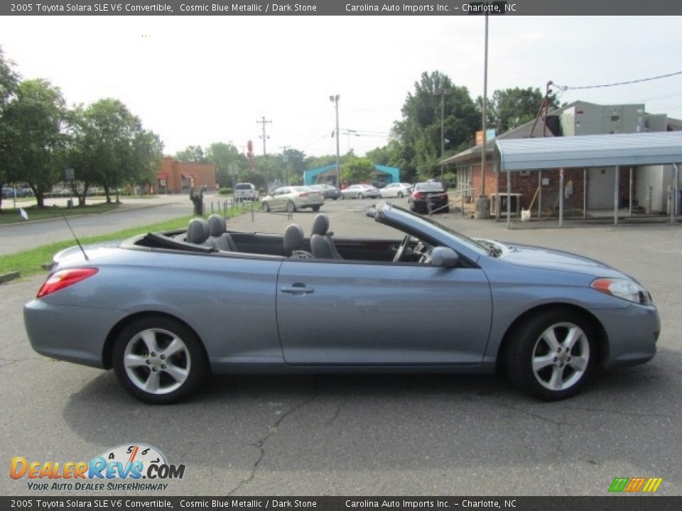 2005 Toyota Solara SLE V6 Convertible Cosmic Blue Metallic / Dark Stone Photo #11
