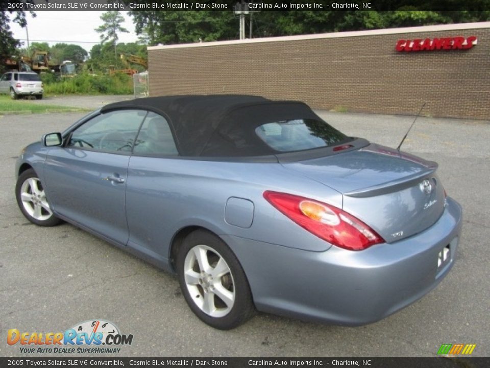 2005 Toyota Solara SLE V6 Convertible Cosmic Blue Metallic / Dark Stone Photo #14